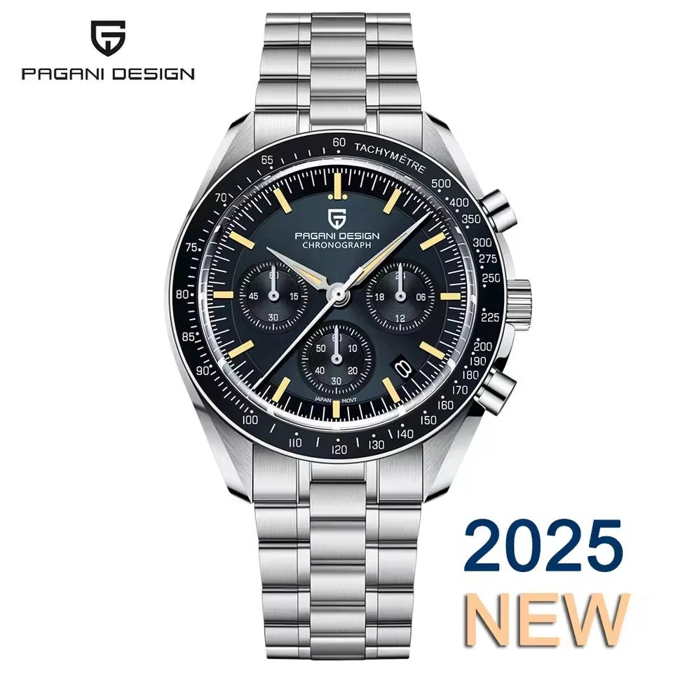 2026 New PAGANI DESIGN V5 Moon Men's Watches Top Luxury Quartz Watch For Men Chronograph Waterproof Sport Stainless Steel Clock