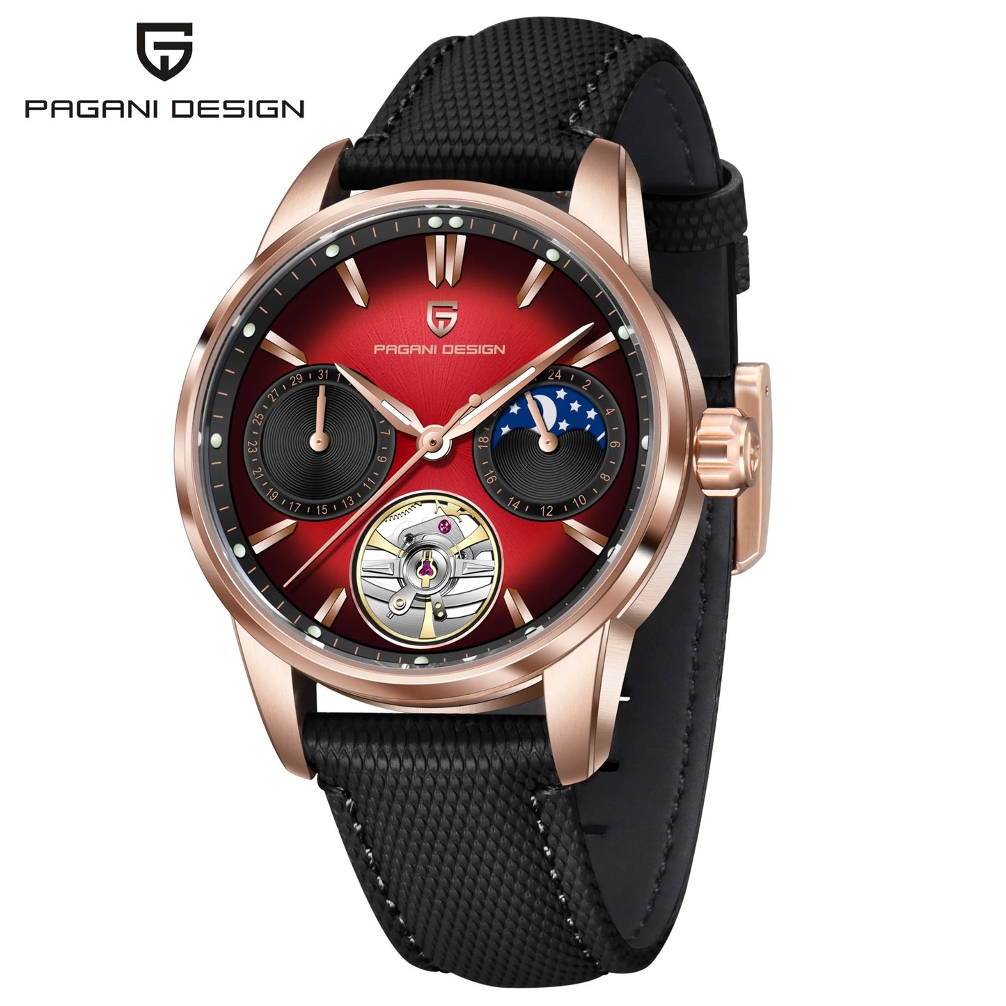 PAGANI DESIGN 2026 E3255Y Mechanical Sapphire Crystal Watch
