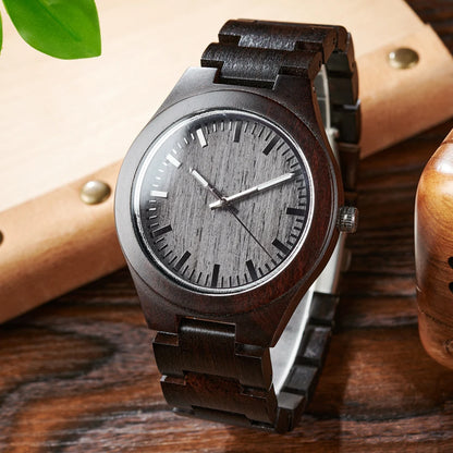BOBO BIRD Montre en Bois pour Homme Montres en Bois Naturel Faits à la Main Légères à Quartz Offre Limitée Personnalisable
