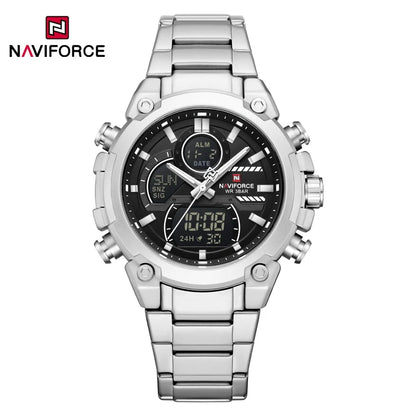 NAVIFORCE NF9278 Dual Display Stainless Steel Watch