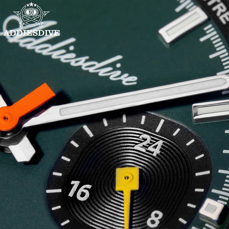 ChronoState ADDIESDIVE VK64 – Montre chronographe 38MM | Montre à quartz étanche 100M lumineuse BGW9