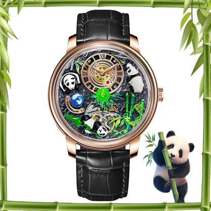PINDU Panda Series M2791B Automatic Mechanical Watch Sapphire Crystal