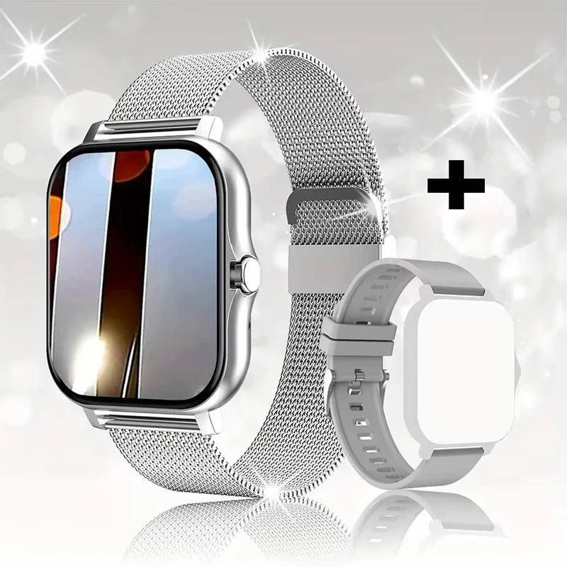 LAXASFIT 2025 Nouvelle Montre Connectée pour Hommes Femmes Cadeau Écran Tactile Complet Montre de Sport et de Fitness Appel Bluetooth Montre Intelligente Digitale