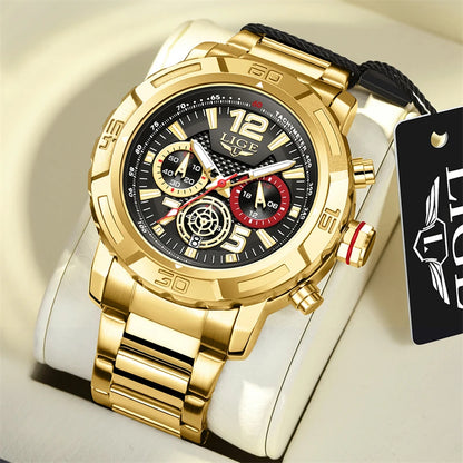 Relogio Masculino LIGE Sport Men Watch Montre Homme de Luxe de Marque Supérieure à Quartz Montre-Bracelet Homme Tendance Militaire Étanche Chronographe Horloge Masculine