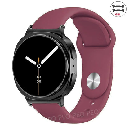 Sports Silicone Strap for Samsung Galaxy Watch 8 40mm 44mm Band No Gaps Correa Bracelet for Galaxy 8 Classic 46mm Accessories
