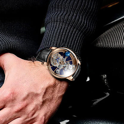 Montre Homme PINDU Diamant Luxe Astronomique Quartz