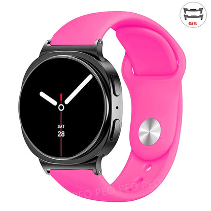 Sports Silicone Strap for Samsung Galaxy Watch 8 40mm 44mm Band No Gaps Correa Bracelet for Galaxy 8 Classic 46mm Accessories