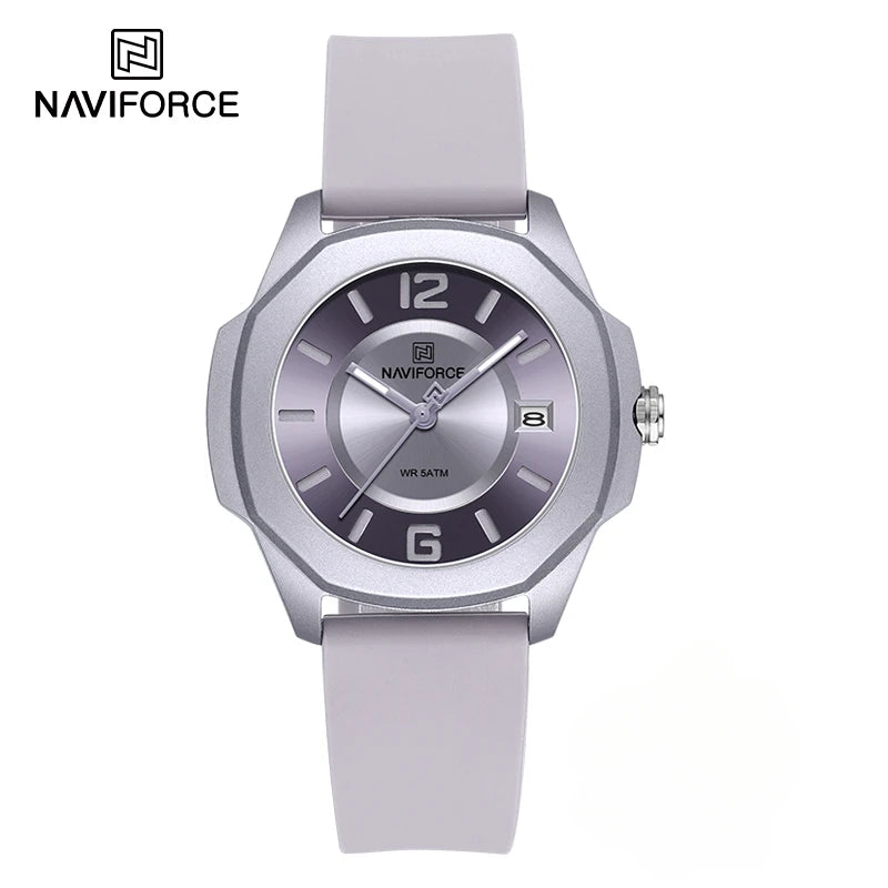 NAVIFORCE -7107 Montre Bracelet en Silicone à Quartz