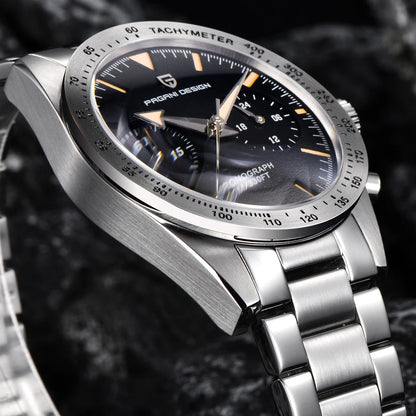 2026 Nouvelle montre homme rétro PAGANI DESIGN Montre à quartz phase de lune pour homme Chronographe sport de vitesse saphir AR VK64 Horloge Reloj Hombre