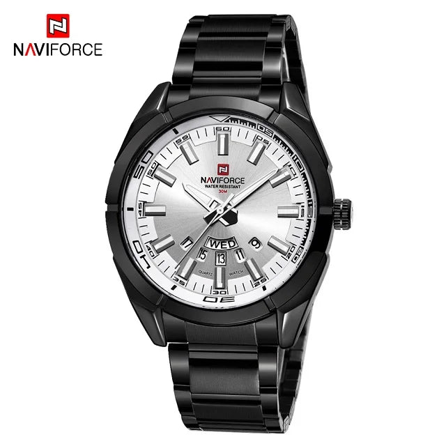 Montres Hommes NAVIFORCE, en Acier, Étanche, Quartz, Date, Montre-Bracelet de Luxe pour Homme de Marque Supérieure, relogio masculino
