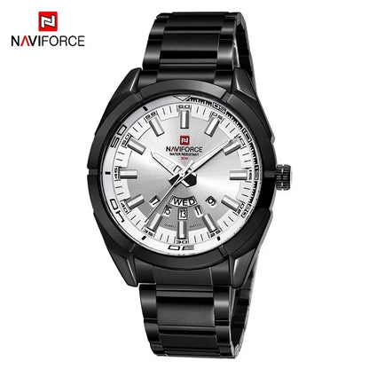 Montres Hommes NAVIFORCE, en Acier, Étanche, Quartz, Date, Montre-Bracelet de Luxe pour Homme de Marque Supérieure, relogio masculino