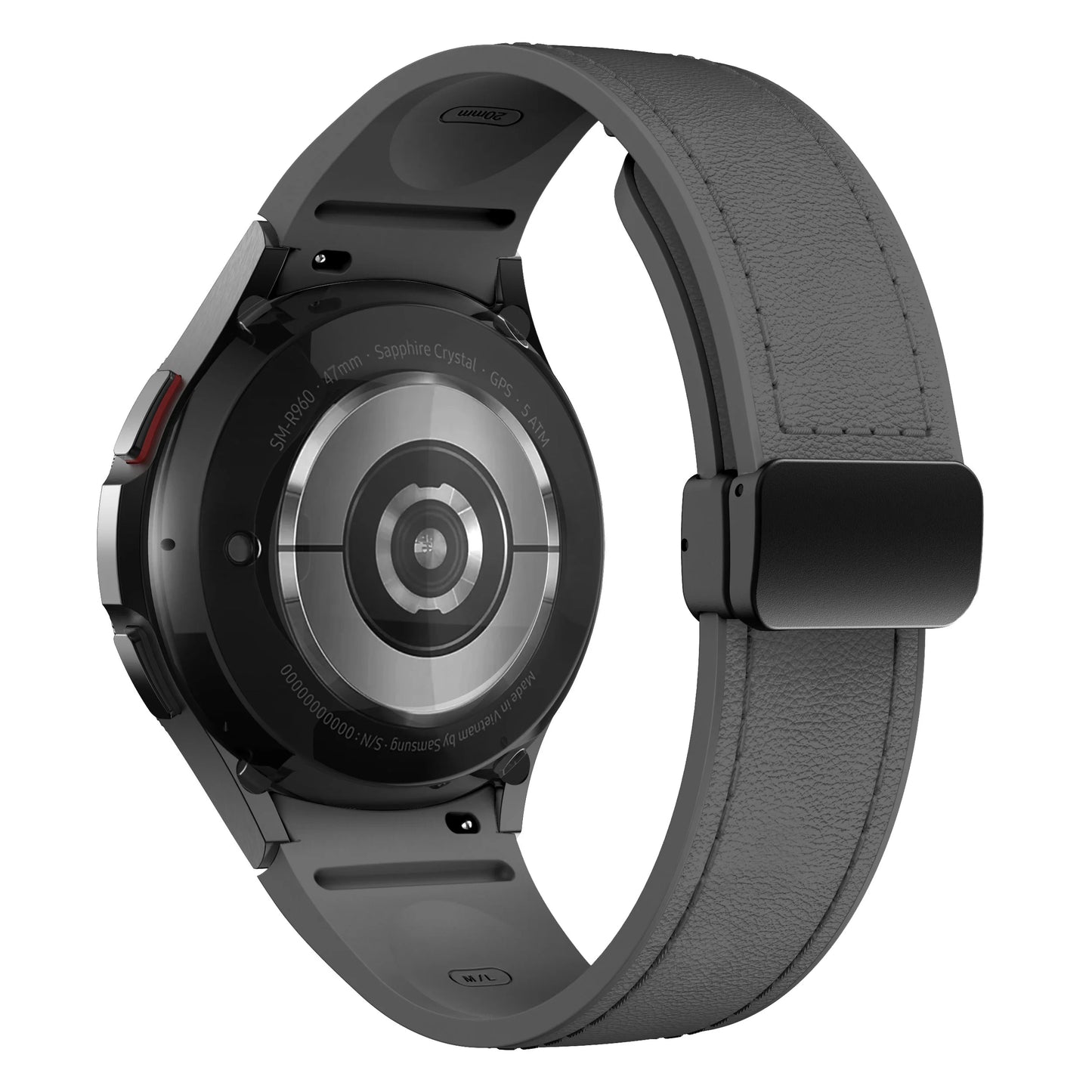 Genuine Leather+silicone Strap for Samsung Galaxy Watch 6 5 7 44mm 40mm 20 Bracelet Galaxy Watch 6 4 Classic 47mm 46mm 43mm 42mm