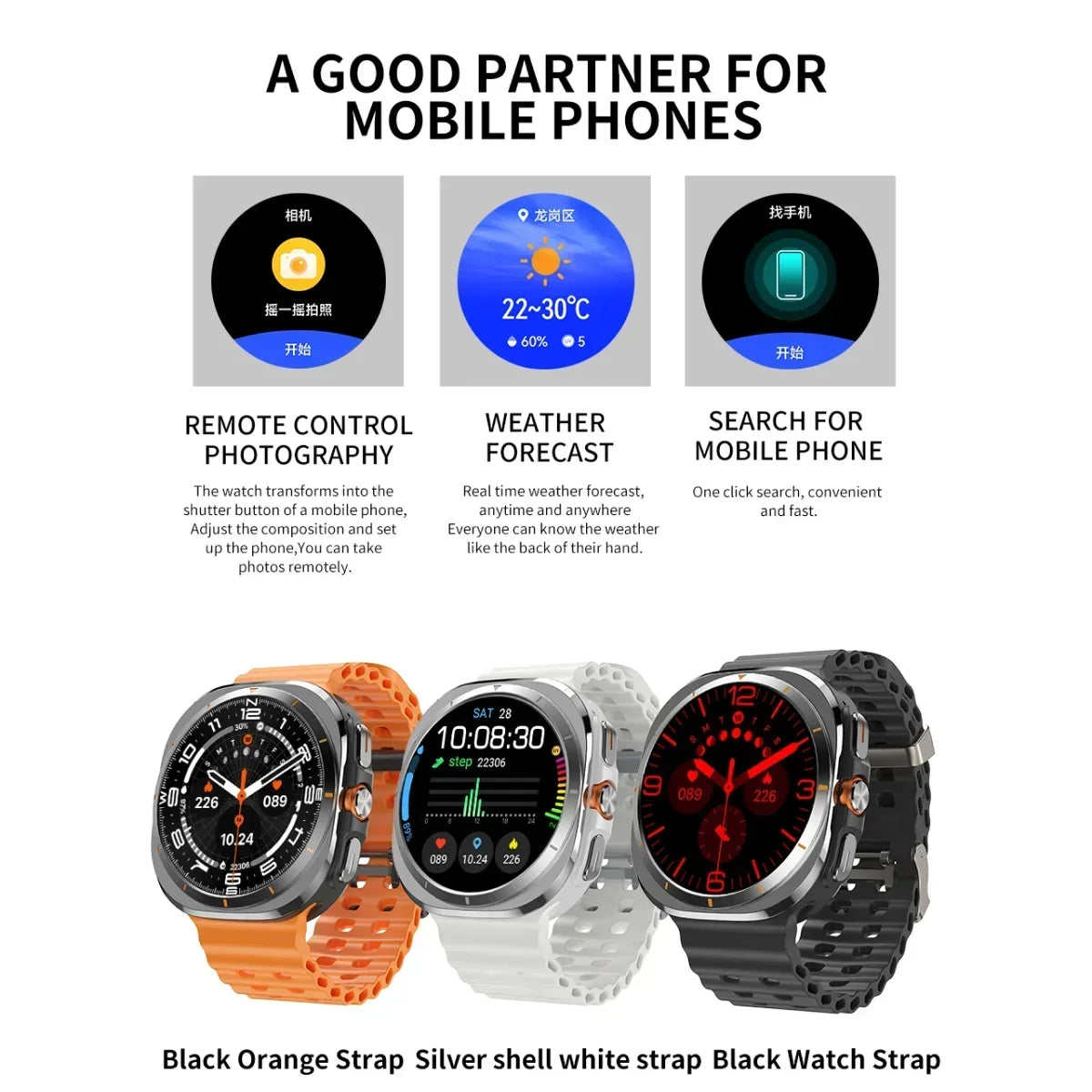 La montre connectée BW7 est dotée d'un suivi sportif et de fitness multifonctionnel avec un écran AMOLED de 1,46 pouce pour le suivi de la santé