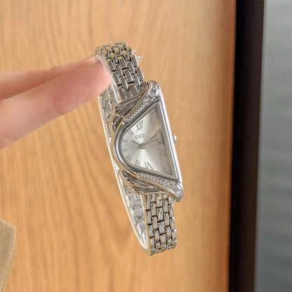 Retro Luxury Women's Watches Fashionable Asymmetrical Design, Premium Bracelet Style, Waterproof Quartz Timepiece, Perfect Gift