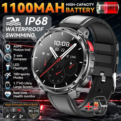 Montre connectée intelligente T-Rex3 Ultra 1100mAh Super Capacité pour hommes adultes 2026, grand écran 1,7", appel, étanche 5ATM, montres de sport
