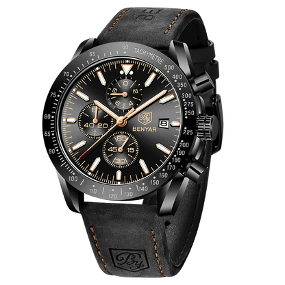 SAPPHERO Chronicle 5140 Classic Leather Strap Watch