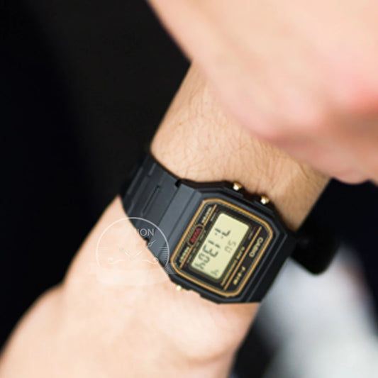Casio F-91WG-9V retro digital watch with classic square case