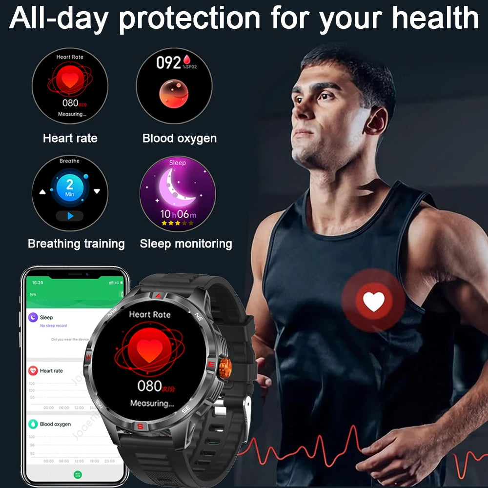 T-Rex 3 Military 1000mAh Battery Smart Watch Adult Men Compass Bluetooth Call AMOLED Screen Heart Rate Waterproof SmartWatches