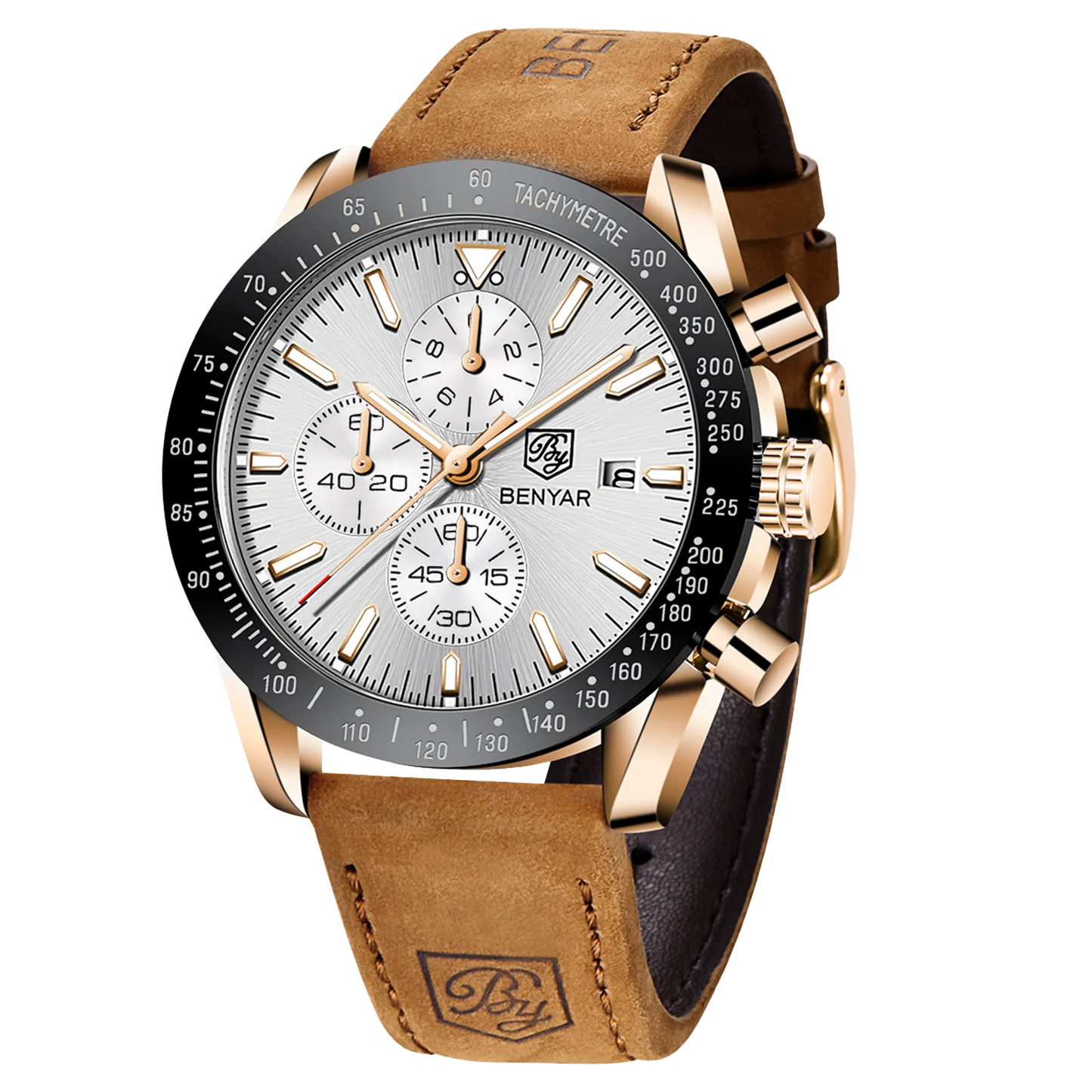 SAPPHERO Chronicle 5140 Classic Leather Strap Watch