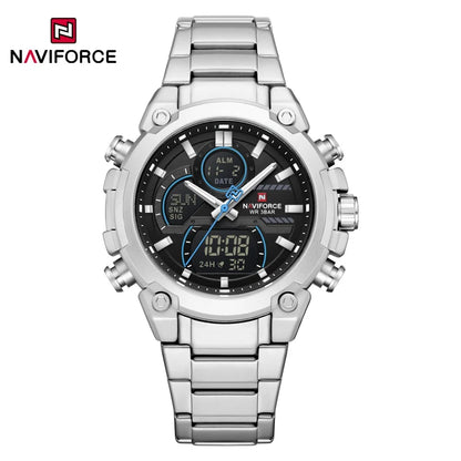 NAVIFORCE NF9278 Dual Display Stainless Steel Watch