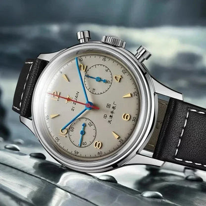 Montres homme 1963 montre automatique pilote 42mm étanche chronographe quartz rétro montre habillée vintage