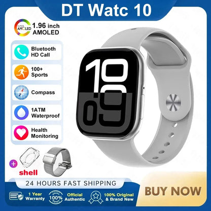 2025 Nouvelle montre connectée originale pour Apple DT Watch 10 Homme AMOLED 4 Go Mémoire Musique 3D Surround Appel BT Étanche Montre intelligente Femme
