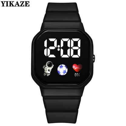 Montre numérique LED 2026 pour enfants garçons Montres de sport étanches filles Montre numérique en silicone Montre électronique décontractée pour enfants Reloj
