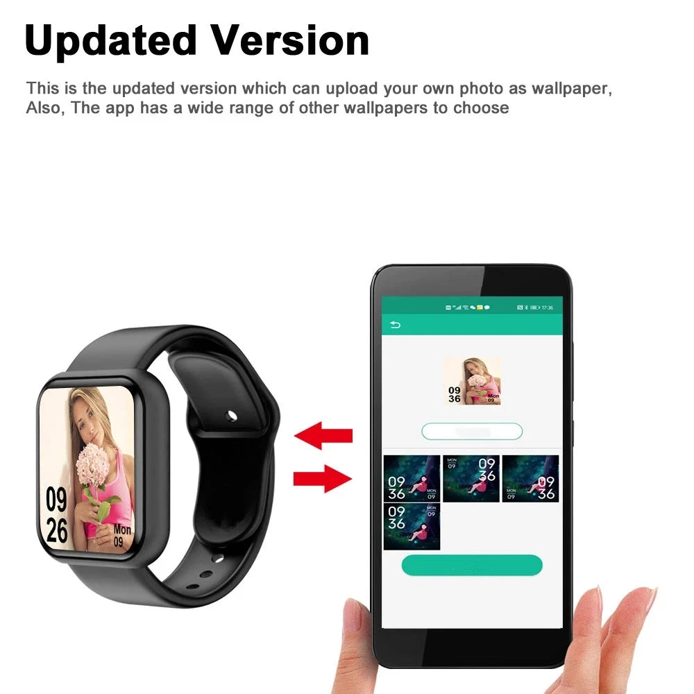 Smartwatch Men Women Kids Watch Electronic Smart Watches D20 Y68 Clock Fitness Monitor Birthday Gift For IOS Android Bracelet