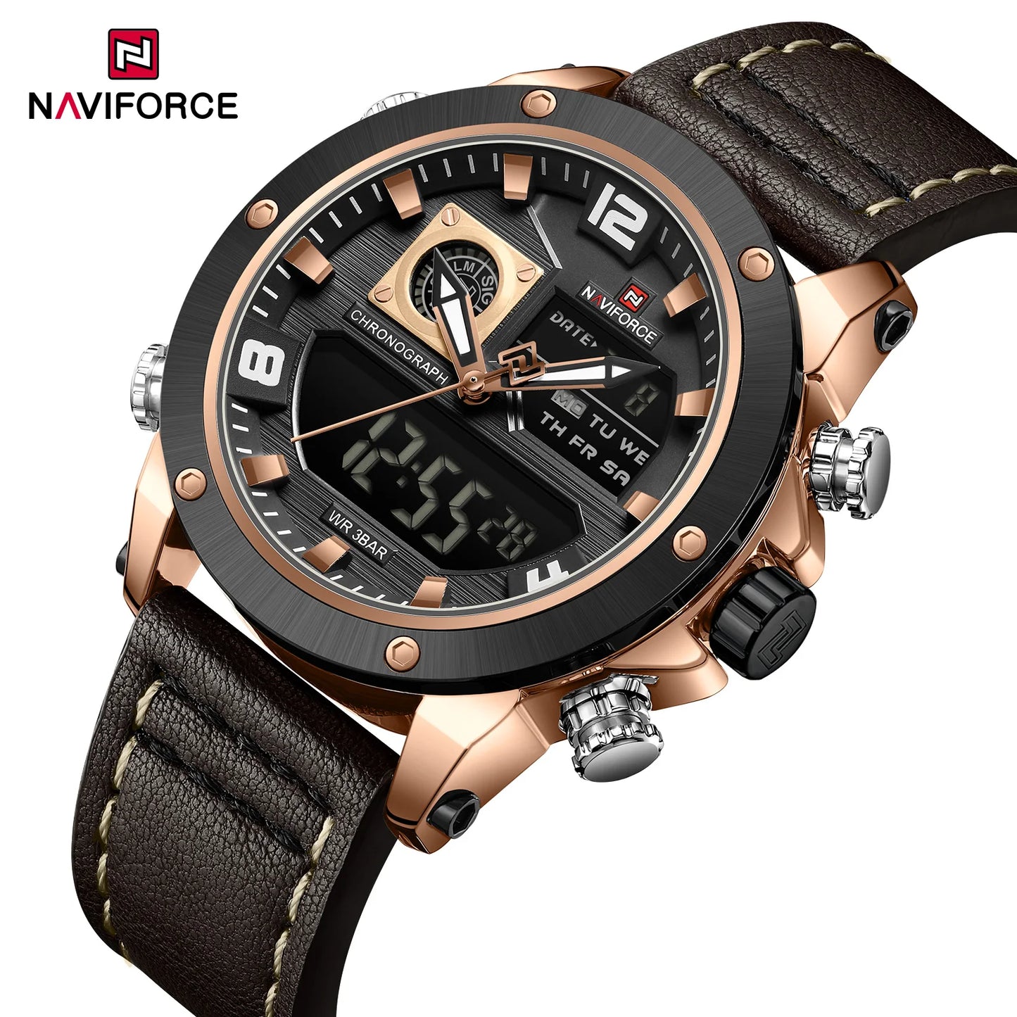 NAVIFORCE NF9236 Dual Display Military Chronograph Watch