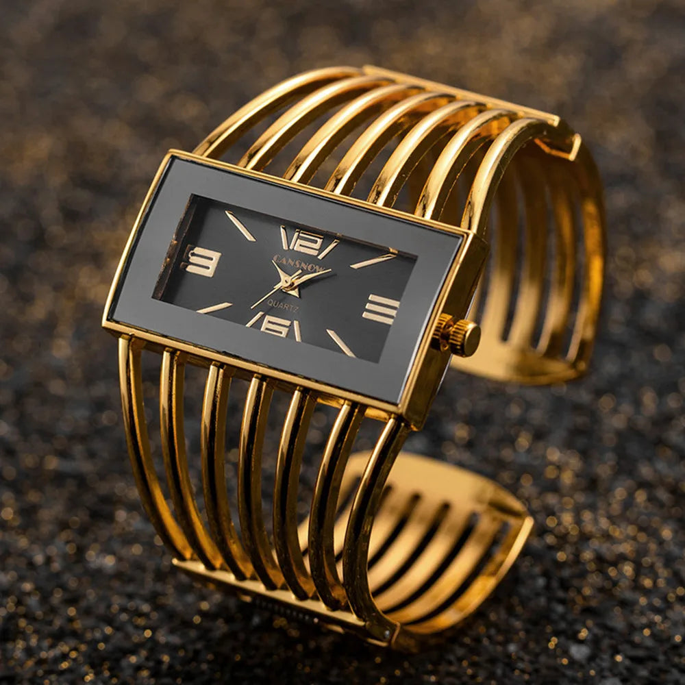 Luxury Fashion Rose Gold Watches Women Stainless Steel Bracelet Bangle Rectangle Quartz Watch Clock zegarek damski relogio
