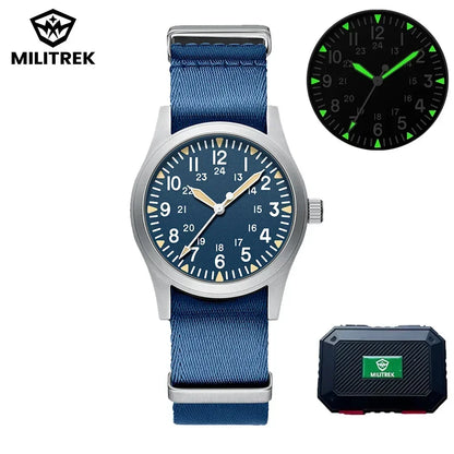 Montre Homme MILITREK 2026 Nouvelle Montre Militaire Rétro Quartz VH31 37mm Saphir Acier Inoxydable Étanche 100m Lumineux C3 Reloj Hombre