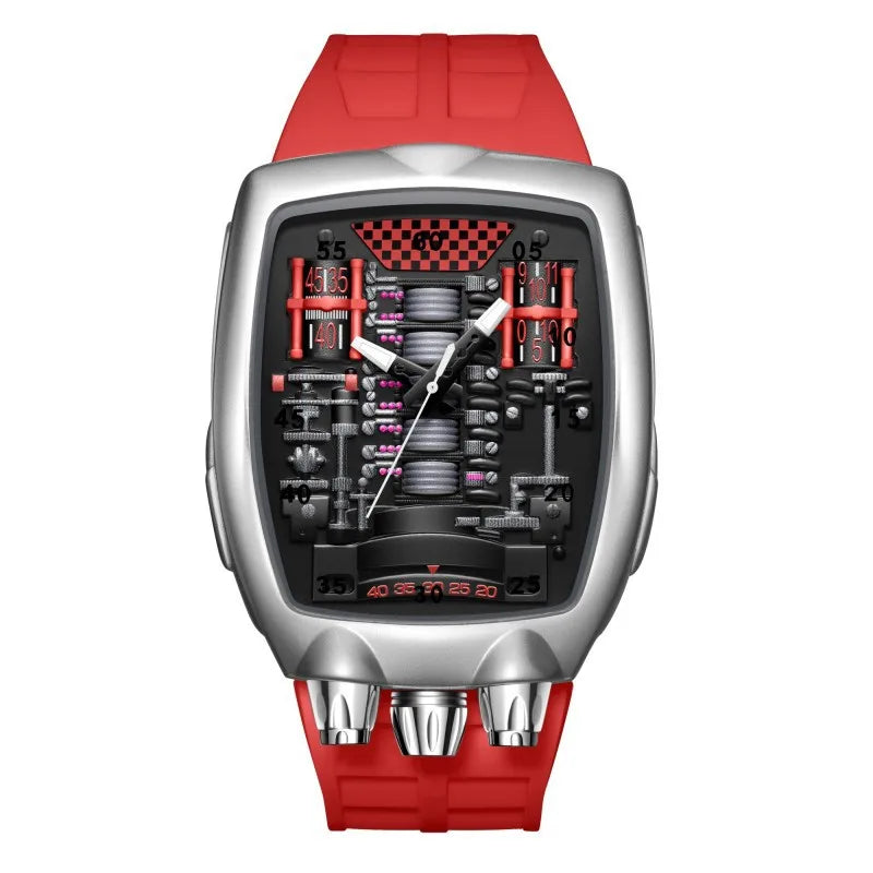 Alien Y2k Transparent hollow design Quartz Watch Mens Special Creative unique case Shape Design Fashion Men Watch AAA Clock