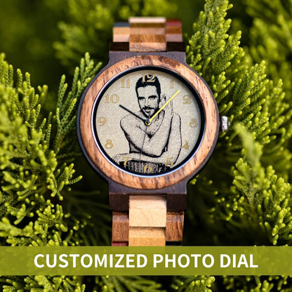 Montre en bois personnalisée BOBO BIRD, cadeau décontracté et mode pour couple avec photo, pour lui, cadeau d'anniversaire, support Dropshipping
