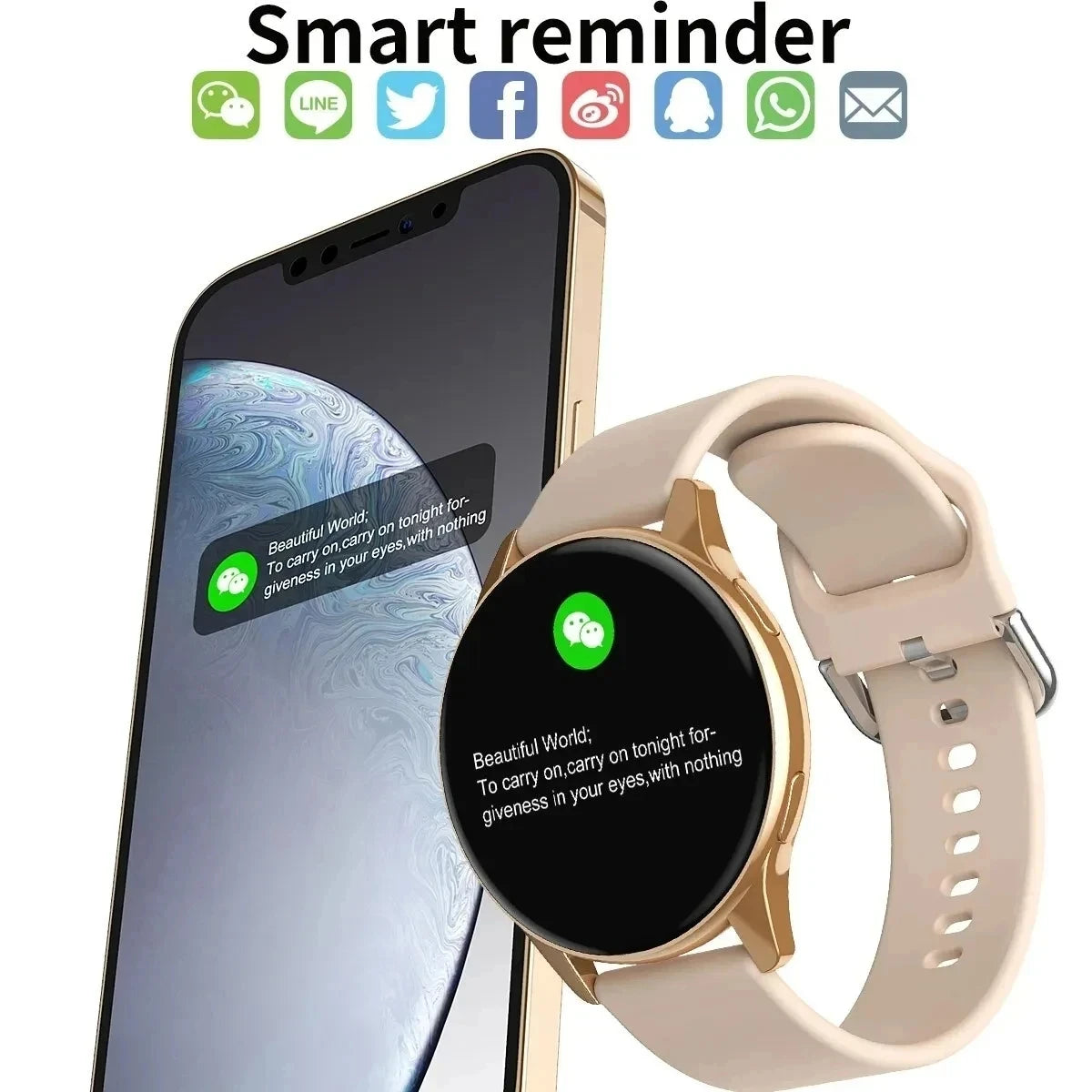 LIGE Nouvelle Montre Connectée 2025 Charge Sans Fil Smartwatch Appels Bluetooth Montres Hommes Femmes Bracelet Connecté Cadran Personnalisé +Boîte