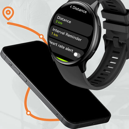 VALDUS VG53 Pro Montre Intelligente GPS Homme Femme Fitness 100+ Sports Longue Autonomie SOS AMOLED Montre Connectée Pour ios Android Appel BT