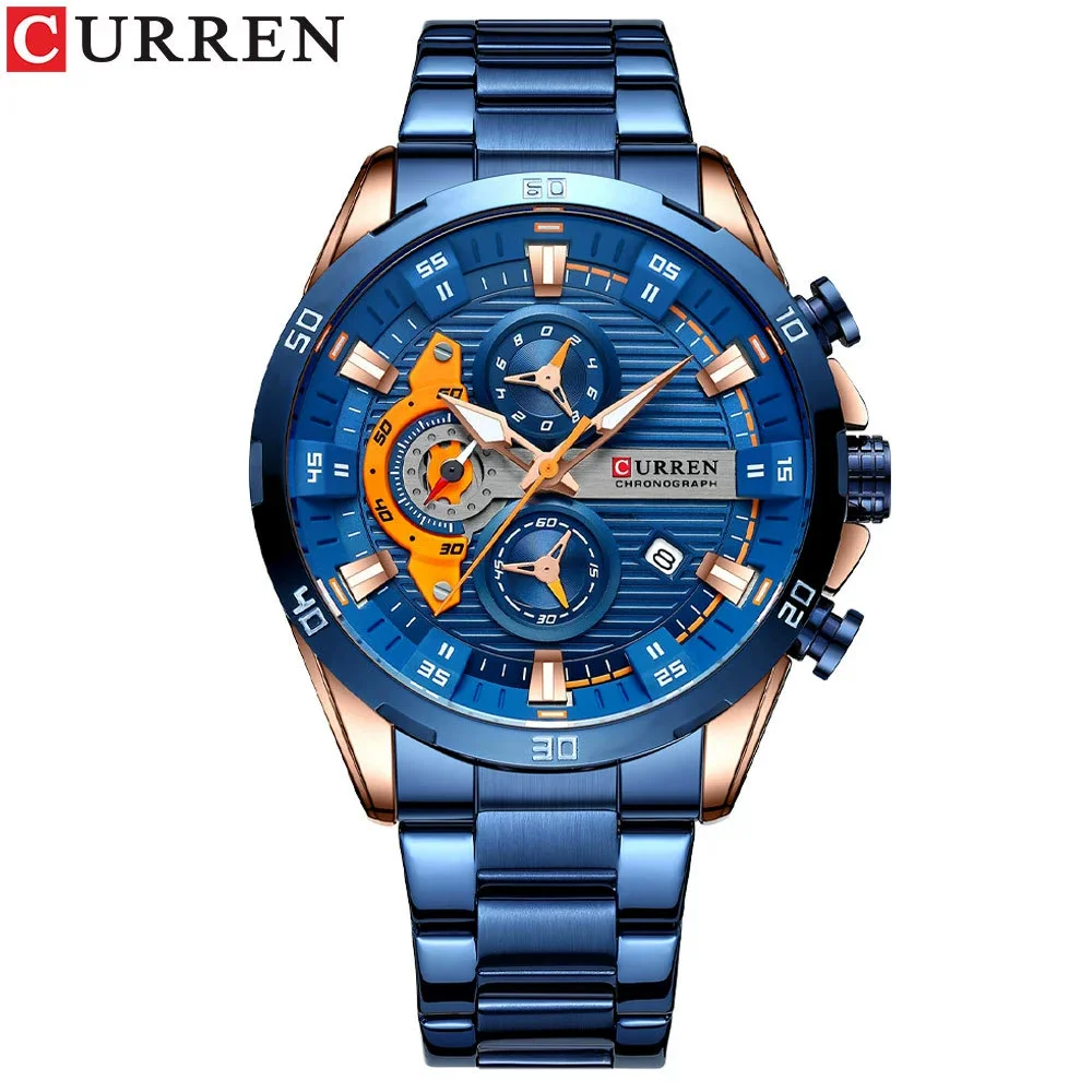 Stainless Steel Chronograph Luminous Dial Watch