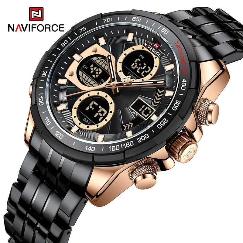 NAVIFORCE NF9197 Analog Digital Chronograph Calendar Watch