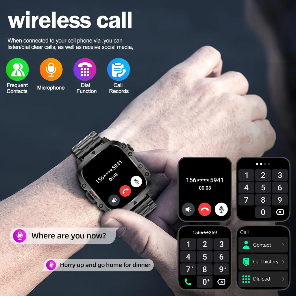 2026New NFC Smat Watch Women 1.96-inch Blood Pressure Heart Rate Bluetooth Call Female Health Smarwatches Ladies For Android IOS