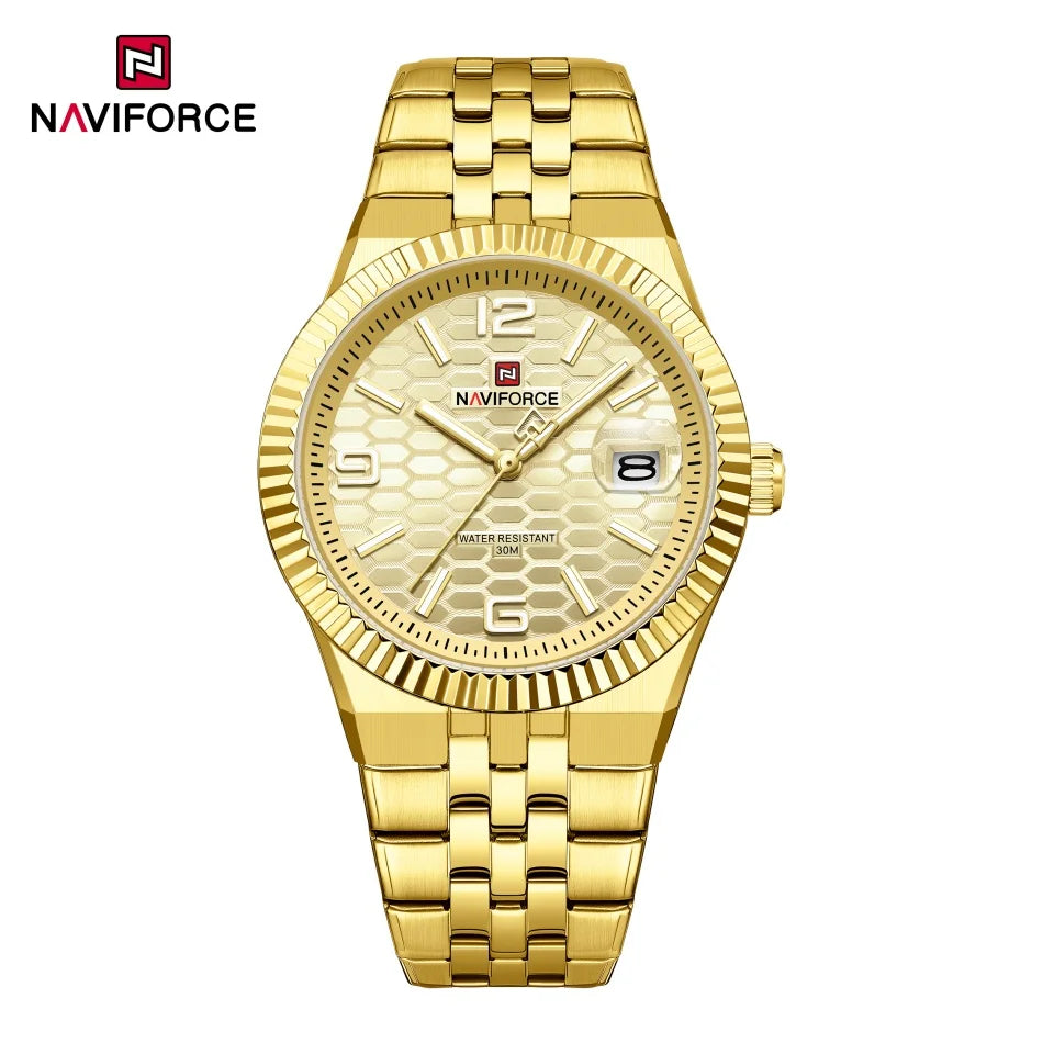 Montre à quartz NAVIFORCE NF9277 en acier inoxydable résistante à l'eau