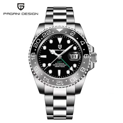 Nouvelle montre PAGANI DESIGN GMT automatique 1662 pour hommes, 40 mm, bracelet de marque supérieure, étanche 100 m, montres-bracelets mécaniques pour hommes, horloge