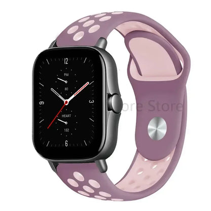 Silicone Strap For Amazfit GTS 4-3-2e Mini/GTR 4-3-Pro-2 47mm/GTR 2e/stratos 3 20mm/22mm Watch band sport Bracelet bip-U-S-lite