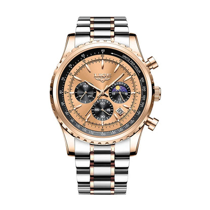 2025 LIGE Top Brand Luxury New Men Watch Quartz Man Watches Waterproof Luminous Watch for Men Date Chronograph Sport Wristwatch