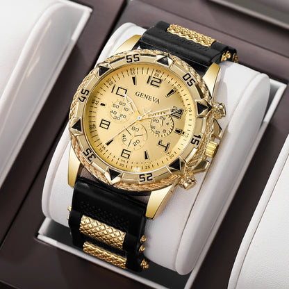 Montre de sport pour homme avec bracelet en silicone tendance et cadran arabe de luxe, montre-bracelet à quartz d'affaires, Reloj Hombre (sans boîte)