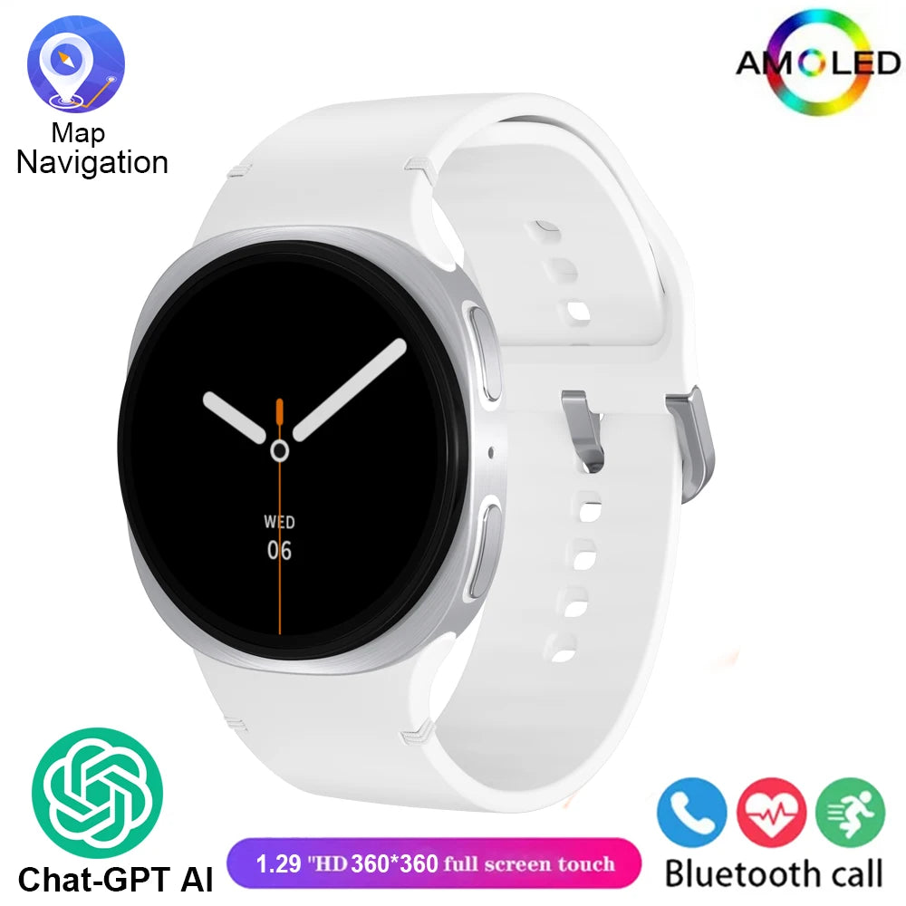 Nouvelles Montres 2025 8 Mini GPS Track Montre Connectée Intelligente Pour Hommes Femmes Santé Sport AMOLED Fréquence Cardiaque Appel Bluetooth Montre Connectée Étanche