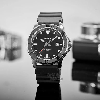 Montre Casio pour homme, mode professionnelle, bracelet en résine, étanche, MTP-VD01-1E