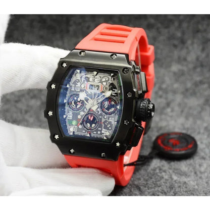 Montre RM en forme de tonneau de haute qualité, marque de luxe supérieure pour montre mécanique homme, montre automatique homme Montre Homme