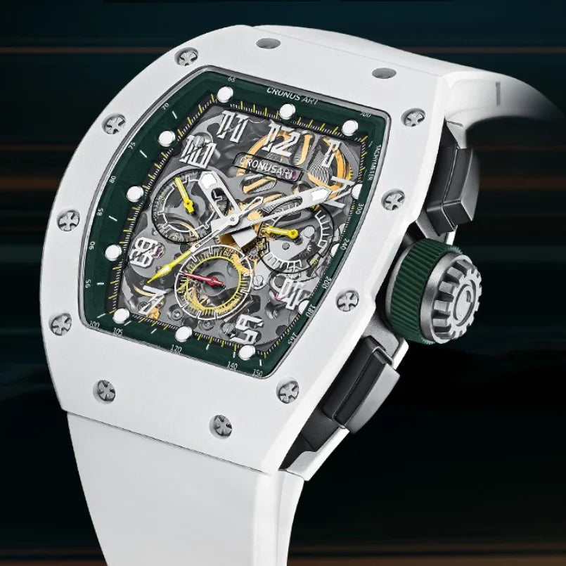 ChronoState CRONUSART CM09-013 50MM – Montre chronographe automatique tonneau | Montre mécanique lumineuse en saphir