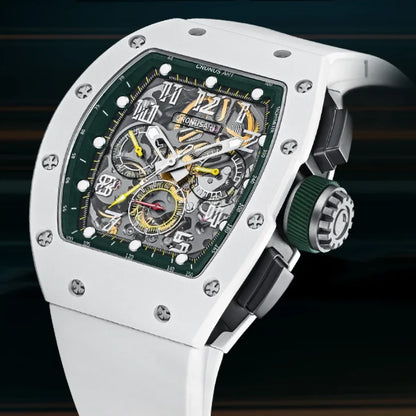 ChronoState CRONUSART CM09-013 50MM – Montre chronographe automatique tonneau | Montre mécanique lumineuse en saphir