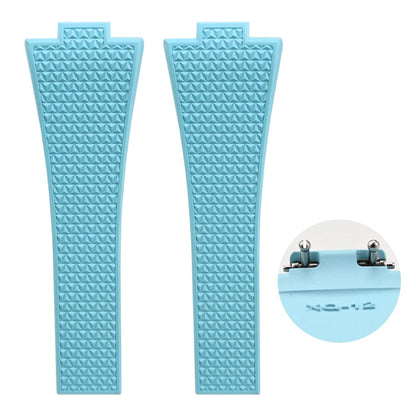 Bracelet en caoutchouc fluoré pour Tissot PRX Series 35mm 40mm Boucle Papillon FKM 11mm 12mm Étanches, Bracelet de Montre à Dégagement Rapide de Remplacement