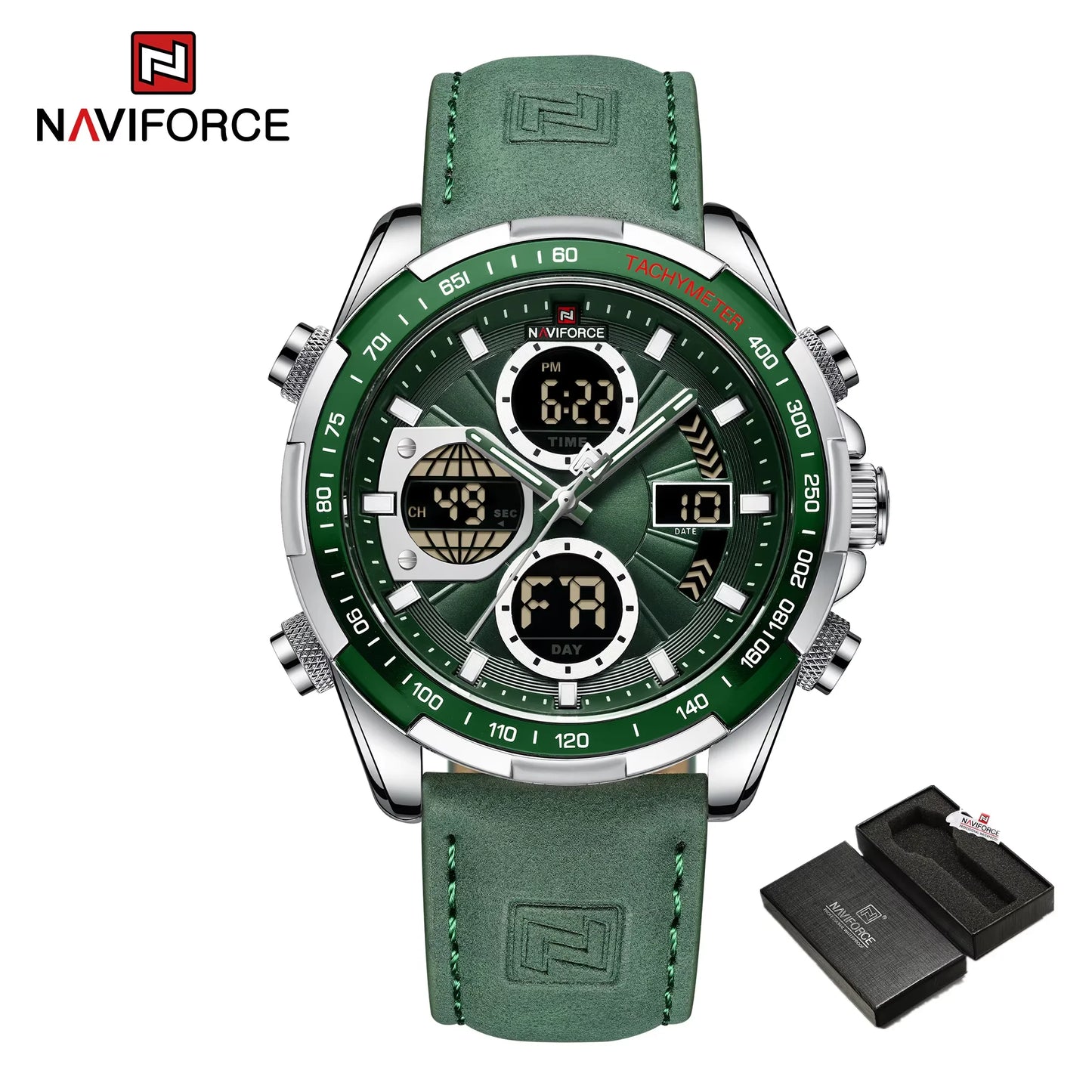 Montres militaires de mode NAVIFORCE pour hommes Luxe Montre chronographe sport originale Montre étanche à quartz Montre-bracelet numérique